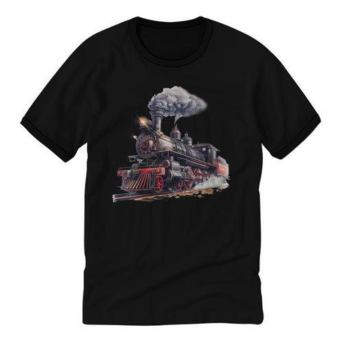 Classic Steam Train Enthusiasts Nostalgia For Train Lovers Unisex Cotton Ringer T-Shirt - Figerry