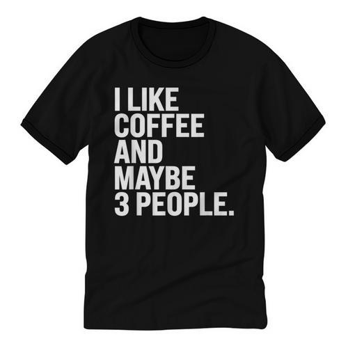 I Like Coffee Introvert Coffee Lovers Sarcastic Humor Unisex Cotton Ringer T-Shirt - Raresse