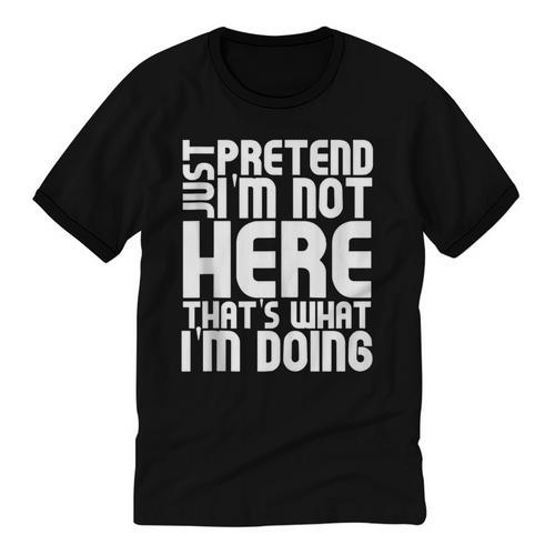 Cool Introvert Just Pretends I'm Not Heres Unisex Cotton Ringer T-Shirt - Raresse