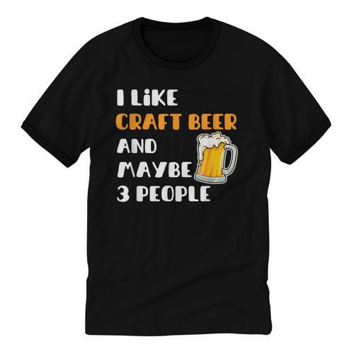 I Like Craft Beer & Maybe 3 People Introvert Beer Fans Unisex Cotton Ringer T-Shirt - Raresse