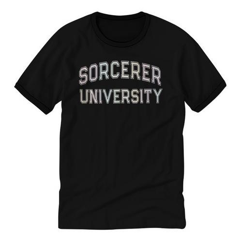 Crazy Sarcastic SORCERER UNIVERSITY Introvert Anti Social Unisex Cotton Ringer T-Shirt - Raresse