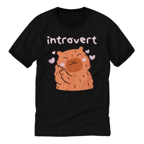 Cute Introvert Graphic Tee Unisex Cotton Ringer T-Shirt - Raresse