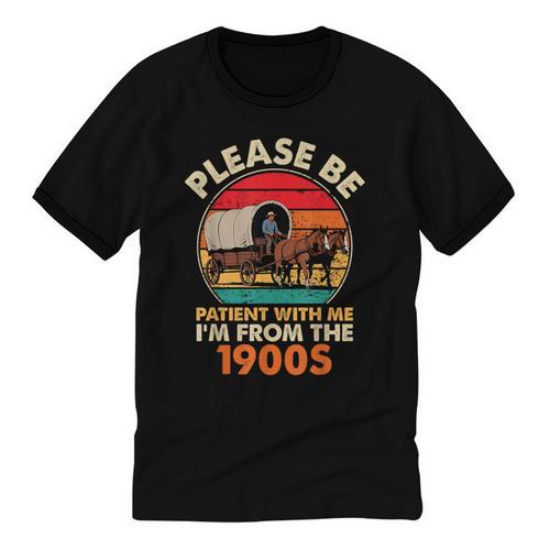Dad Father's Day Please Be Patient I'm From The 1900s Unisex Cotton Ringer T-Shirt - Figerry