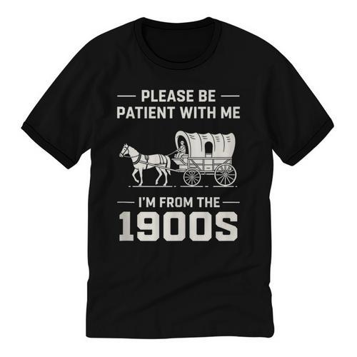 Dad Please Be Patient With Me I'm From The 1900s Vintage Unisex Cotton Ringer T-Shirt - Figerry