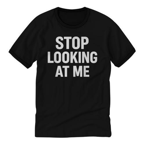 Dont Looking At Me Sarcastic Introvert Unisex Cotton Ringer T-Shirt - Raresse