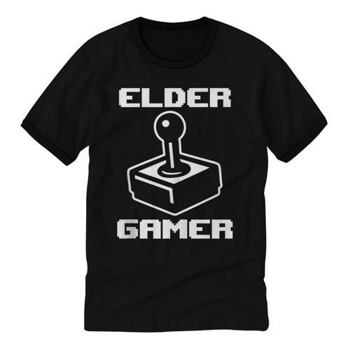 Elder Gamer Retro Video Game Nostalgia Old Gamer Unisex Cotton Ringer T-Shirt - Figerry