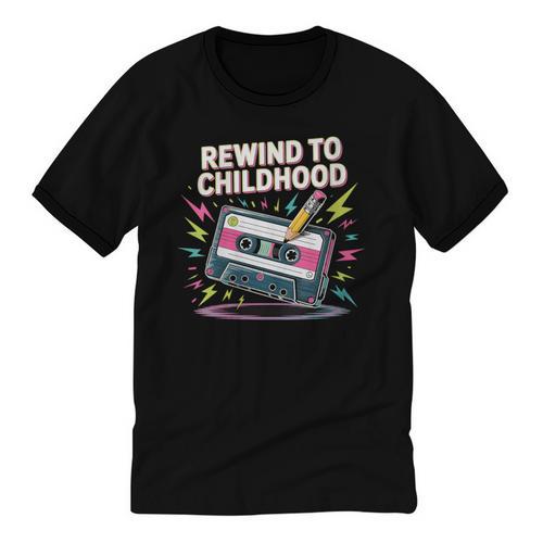 Elder Millennials Embracing 90s Rewind Nostalgia Vibes Unisex Cotton Ringer T-Shirt - Figerry