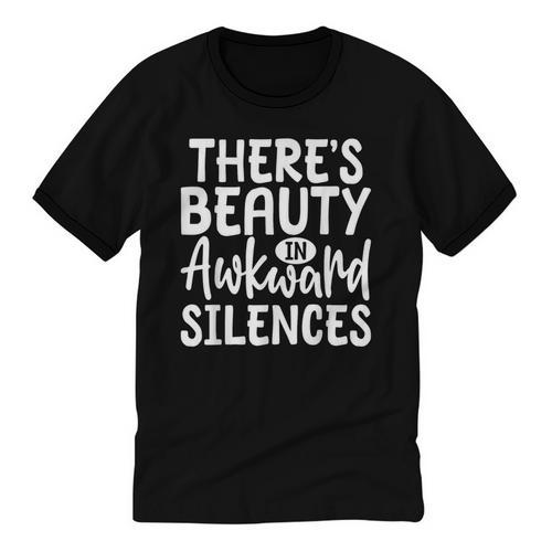 Embracing Awkward Silences Introvert Humor Antisocial Unisex Cotton Ringer T-Shirt - Raresse