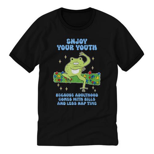 Enjoy Adulthood Comes With Bills Nostalgia Regret Unisex Cotton Ringer T-Shirt - Figerry