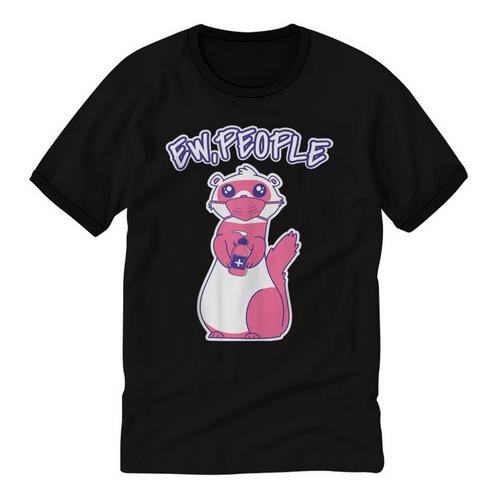 Ew People Introvert Ferrets Saying Mask Ferret Unisex Cotton Ringer T-Shirt - Raresse