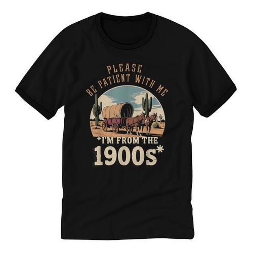 Father’s Day Please Be Patient With Me I'm From The 1900s Unisex Cotton Ringer T-Shirt - Figerry