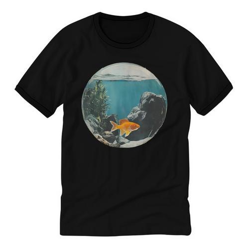 Fish Bowl Frutiger Aero Y2K Retro Vibes Unisex Cotton Ringer T-Shirt - Figerry