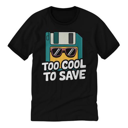 Floppy Disk Retro Tech Nostalgia Old School Computing Humor Unisex Cotton Ringer T-Shirt - Figerry