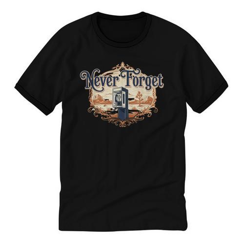 Never Forget Payphones – Retro Humor Nostalgia Graphic Unisex Cotton Ringer T-Shirt - Figerry