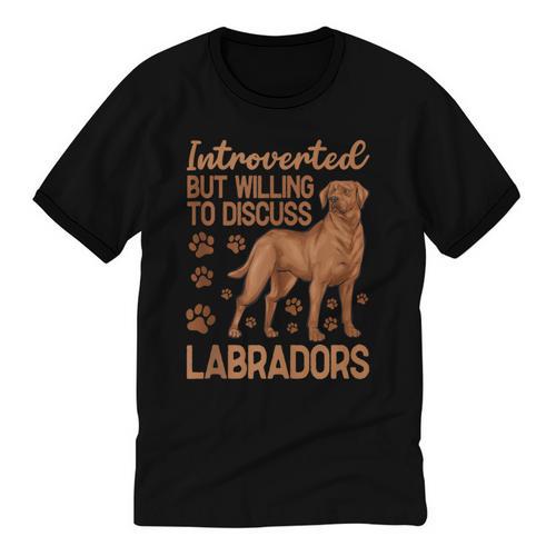 Fox Red Labrador Retriever Introvert Foxred Lab Unisex Cotton Ringer T-Shirt - Raresse