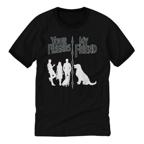 Your Friends Vs My Friend Introvert Pet Dog Owner Men Women Kids Unisex Cotton Ringer T-Shirt - Raresse