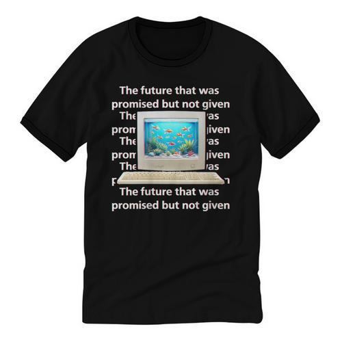 Frutiger Aero Aesthetic Tech The Future That Was Promised Unisex Cotton Ringer T-Shirt - Figerry