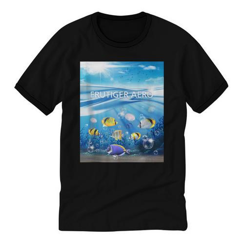 Frutiger Aero Aesthetic Tech Ocean Underwater Fishes Unisex Cotton Ringer T-Shirt - Figerry