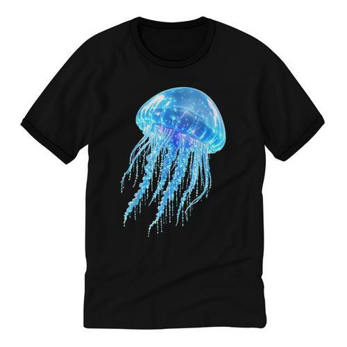 Frutiger Aero Y2K Jellyfish Unisex Cotton Ringer T-Shirt - Figerry