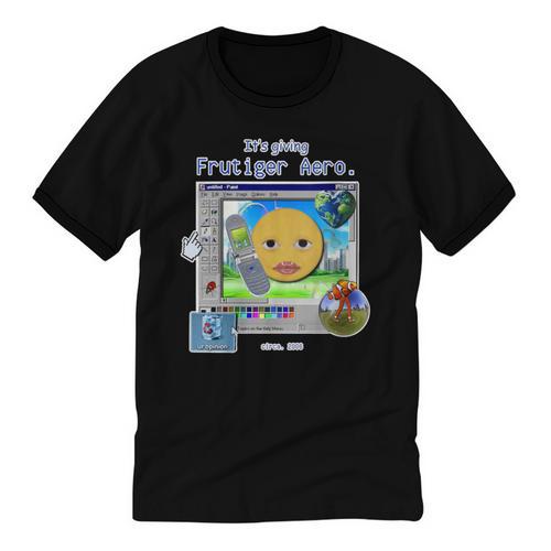 Frutiger Aero Y2K Meme Graphic 2000s Nostalgia Unisex Cotton Ringer T-Shirt - Figerry