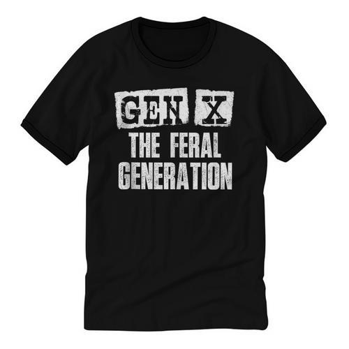 Gen X The Feral Generation Generation X Gen Xer Nostalgia Unisex Cotton Ringer T-Shirt - Figerry