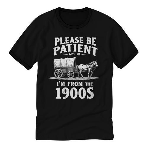 Gentle Nostalgia Plea Please Be Patient I'm From The 1900s Unisex Cotton Ringer T-Shirt - Figerry