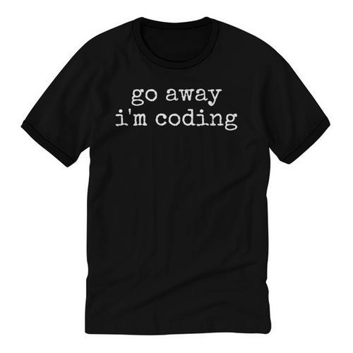 Go Away I'm Coding Introvert Programmer Unisex Cotton Ringer T-Shirt - Raresse