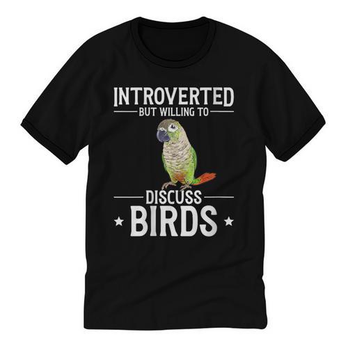 Green Cheek Conure Introvert Parrot Bird Conure Unisex Cotton Ringer T-Shirt - Raresse