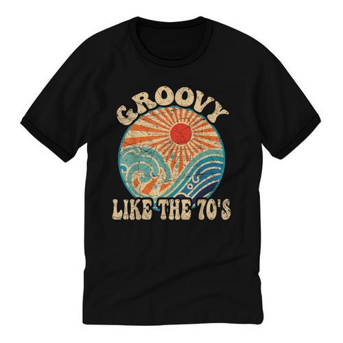 Groovy Like The 70s Aesthetic Nostalgia 1970's Retro Unisex Cotton Ringer T-Shirt - Figerry
