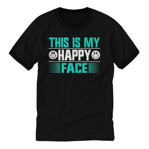 This Is My Happy Face Introvert Unisex Cotton Ringer T-Shirt - Raresse