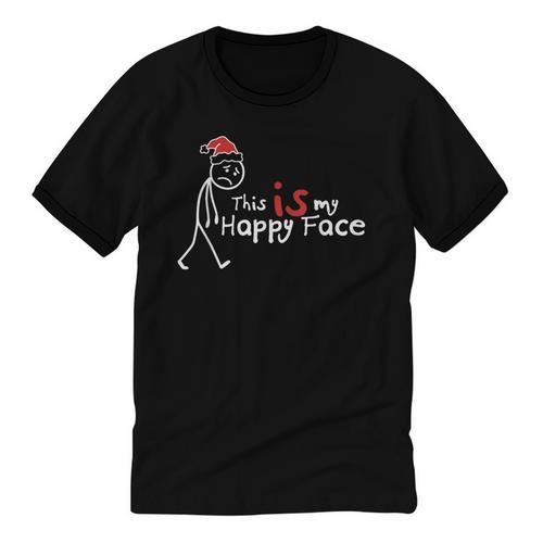 This Is My Happy Face List Christmas Introvert Unisex Cotton Ringer T-Shirt - Raresse