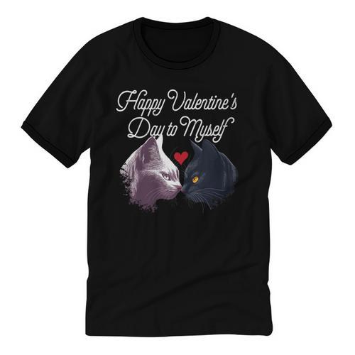 Happy Valentines Day Self Introvert Humor Antisocial Unisex Cotton Ringer T-Shirt - Raresse