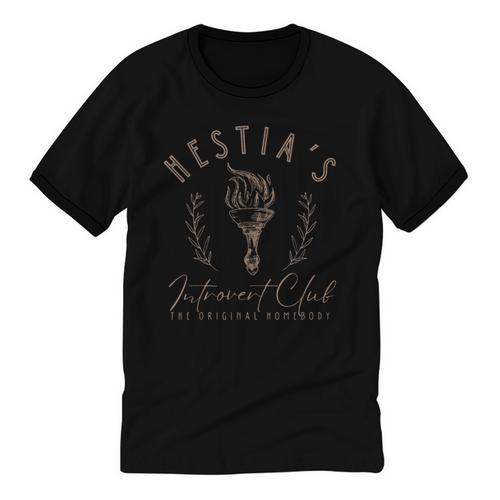 Hestia Introvert Club Greek Mythology Unisex Cotton Ringer T-Shirt - Raresse