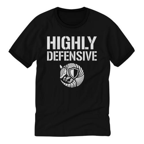 Highly Defensive Armadillo Shield Introvert Boundaries Unisex Cotton Ringer T-Shirt - Raresse