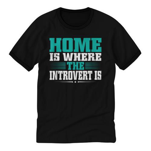 Home Is Where The Introvert Is Introvert Unisex Cotton Ringer T-Shirt - Raresse