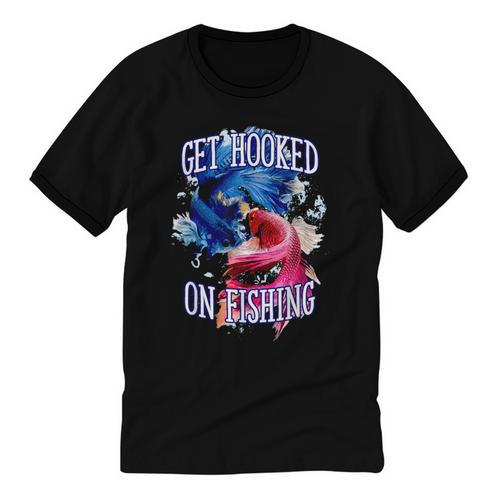 Hooked On Fishing Introvert Sayings Antisocial Quotes Unisex Cotton Ringer T-Shirt - Raresse