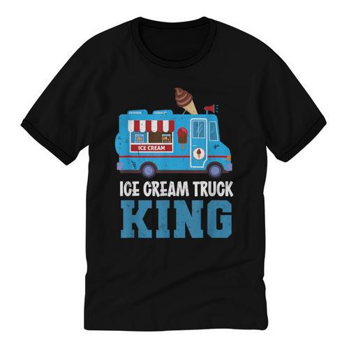 Ice Cream Truck King Nostalgia Summer Ice Cream Truck Driver Unisex Cotton Ringer T-Shirt - Figerry