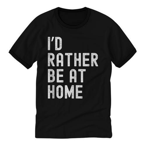 I'd Rather Be At Home Antisocial Introvert Tee Unisex Cotton Ringer T-Shirt - Raresse