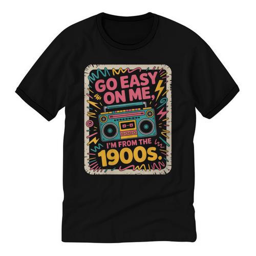 I'm From The 1900s 80s Millennial Boom Box Radio Unisex Cotton Ringer T-Shirt - Figerry