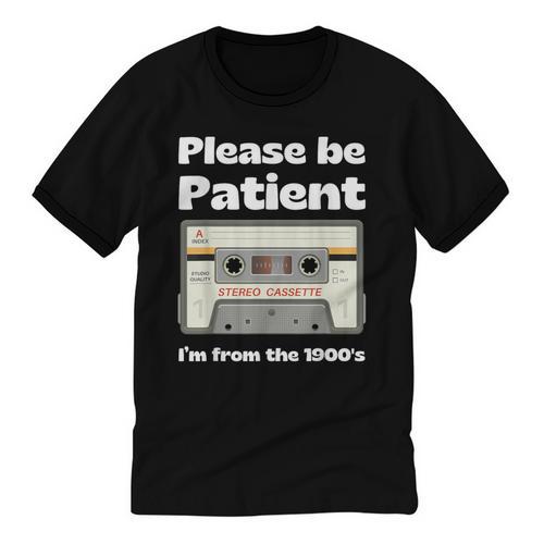 I'm From The 1900s Be Patient Retro Cassette Tape Unisex Cotton Ringer T-Shirt - Figerry