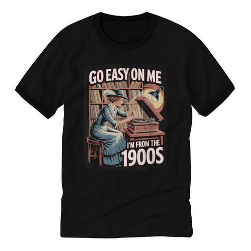 I'm From The 1900s Vinyl Record Lover For Women Unisex Cotton Ringer T-Shirt - Figerry
