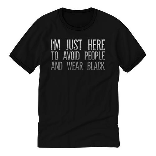 I'm Just Here To Avoid People And Wear Introvert Unisex Cotton Ringer T-Shirt - Raresse