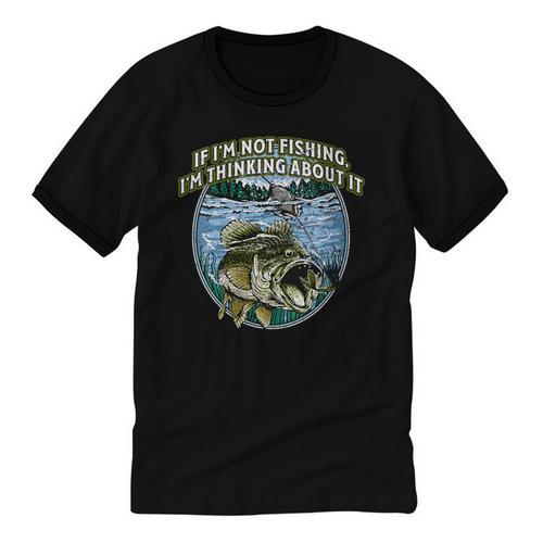 If I’m Not Fishing I’m Thinking About It Introvert Lifestyle Unisex Cotton Ringer T-Shirt - Raresse
