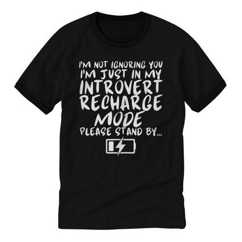 I'm Not Ignoring You I'm Just In My Introvert Recharge Mode Unisex Cotton Ringer T-Shirt - Raresse