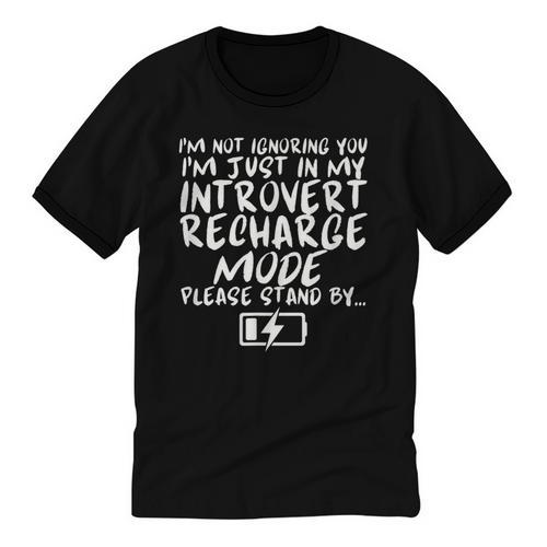 I'm Not Ignoring You I'm Just In My Introvert Recharge Mode Unisex Cotton Ringer T-Shirt - Raresse