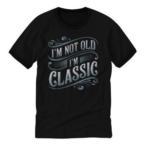 I'm Not Old I'm Classic Nostalgia Retro Vintage Birthday Unisex Cotton Ringer T-Shirt - Figerry