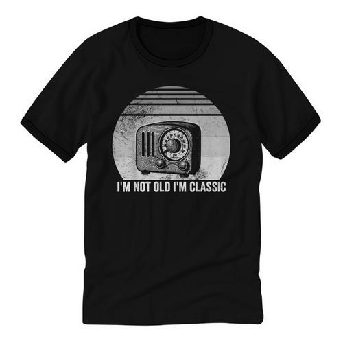 I'm Not Old I'm Classic Radio Retro Nostalgia Unisex Cotton Ringer T-Shirt - Figerry