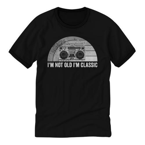 I'm Not Old I'm Classic Retro Boombox Nostalgia Unisex Cotton Ringer T-Shirt - Figerry