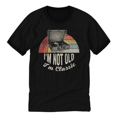 I'm Not Old I'm Classic Retro Record Nostalgia Unisex Cotton Ringer T-Shirt - Figerry