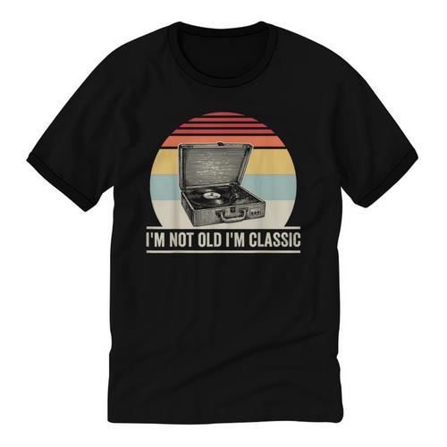 I'm Not Old I'm Classic Turntable Retro Nostalgia Unisex Cotton Ringer T-Shirt - Figerry